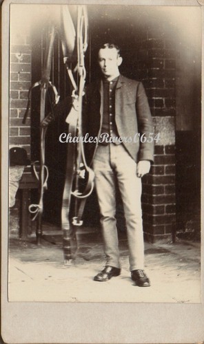 Cdv man stablehand with - man,