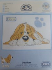 NEW, DMC, PERFECT PETS CROSS STITCH KIT. 'BORIS'. Product line supported RSPCA