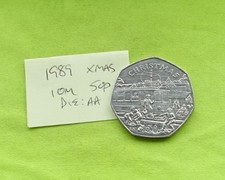 1989 UNC 50p ISLE OF MAN Manx