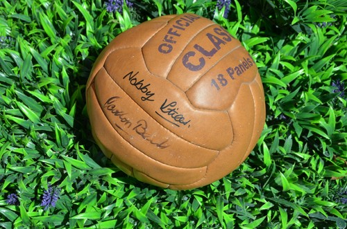 Autographed vintage football - vintage,