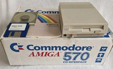 Boxed Amiga A570 CD Drive CDTV Commodore Caddy Disk Drive Tested Working 500+ 