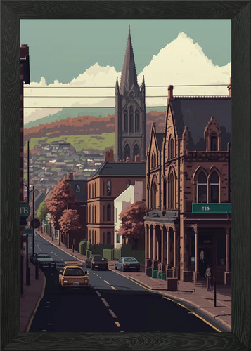Merthyr tydfil pixel - pixel, art