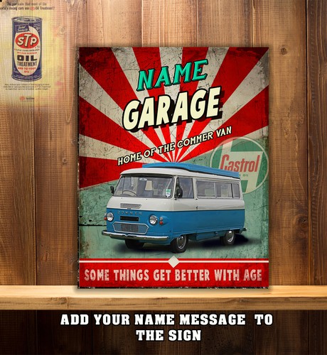 Personalised comma van garage - personalised,