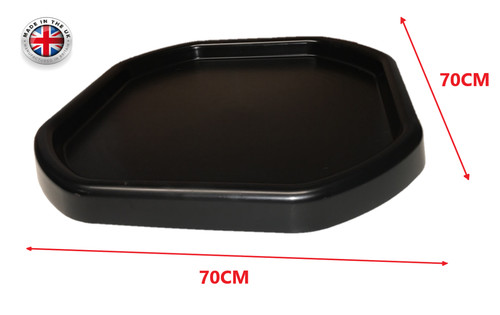 Small black mixing tray - small,