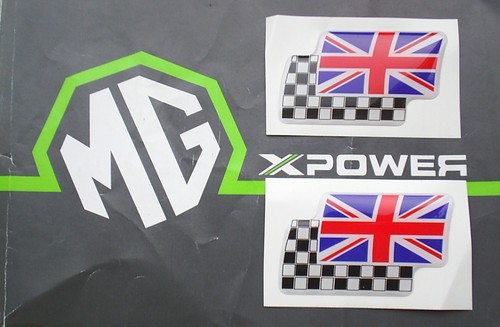 Bmw mini twin flag badges - badges, pair