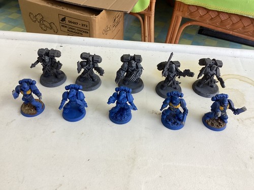 Space marine figures x10 vgc - space,