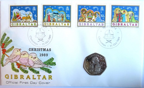 Christmas 1989 gibraltar - gibraltar, 50p