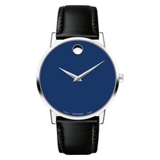 BRAND NEW MOVADO MUSEUM BLUE