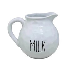 Milk jug white dimples ceramic - white,