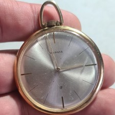 Vintage metal Ornata swiss made pocket Watch working 