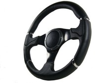 BLACK F2 350mm AFTERMARKET SPORTS STEERING WHEEL 6x70mm FOR VAUXHALL