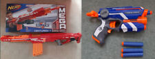 LOT 2 NERF N-STRIKE ELITE MEGA CENTURION BLASTER RIFLE BIPOD BLUE FIRESTRIKE GUN