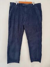 Samuel Windsor Corduroy Trousers Mens Size W42 L29 Navy Blue Jumbo Cord Cotton