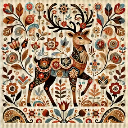 Printed cross stitch kit - cross, ct