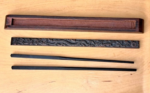 Vintage hand carved chopstick - hand,