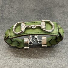 Genuine Gucci Horsebit & Leather Bracelet 20cms