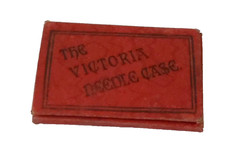 RARE ANTIQUE " THE VICTORIA NEEDLE CASE " SEWING NEEDLE CASE IN GOOD CONDITION