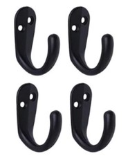 Single black robe hook - robe,