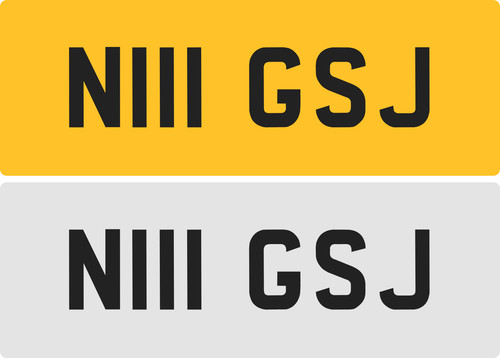 Gsj private number plate - number,