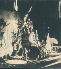 1931 1st Btn Welch Regiment Officers Dinner Centre piece close 2.2x2" orig photo