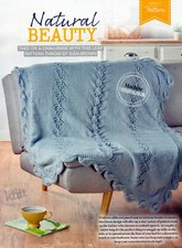 ~ Pull-Out Knitting Pattern For Beautiful Leafy Lace Throw ~