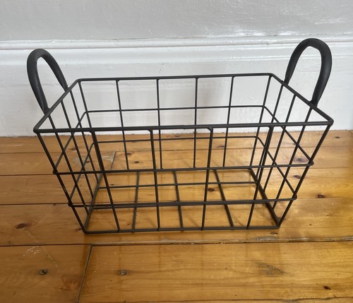 Vintage wire metal iron basket - vintage,