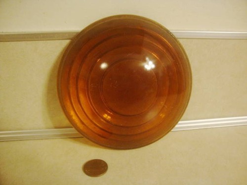 Vintage amber glass - amber, lens