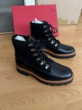 Grenson  Rutherford Black Leather Lightweight Commando Sole Mens Boot Size Uk 8
