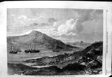 Original Old Antique Print