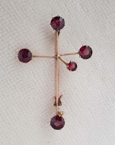 Antique 9ct gold and - gold, garnet