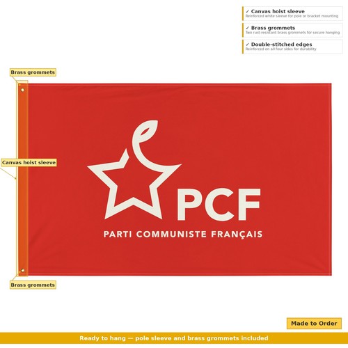 French communist party flag - communist,