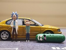 1:43 Scale Figures: Rick And Morty -style Set Of 3 For Display, Diorama, Diecast