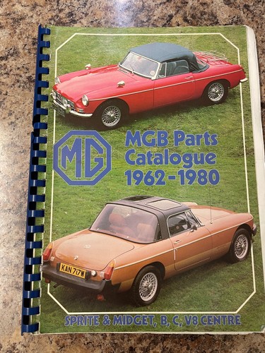 Mgb parts catalogue 1962 1980 - parts,