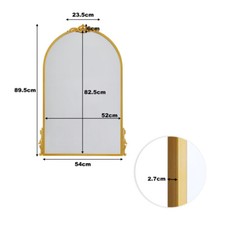 Vintage Decorative Mirror Ornate Wall Mirror Baroque Carved Framed Home Decor UK