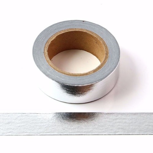 Silver foil washi tape - x,
