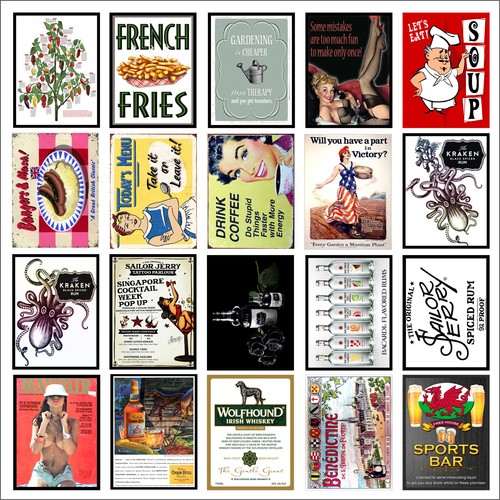 Various retro tin metal - various,