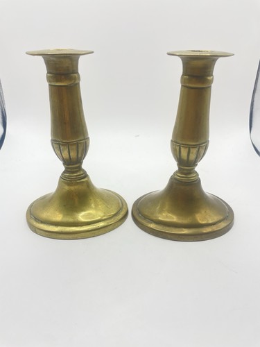 Pair vintage solid brass - of,