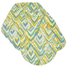 Teal & Lime Chevron Print