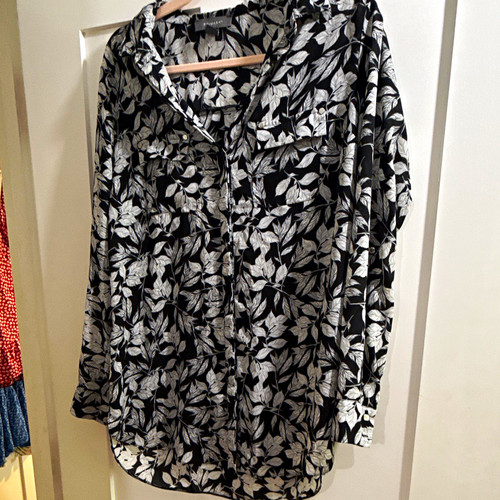 Primark black white floral - black,