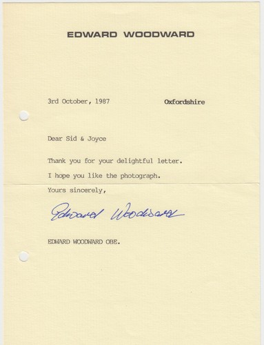 Edward woodward signed - edward,