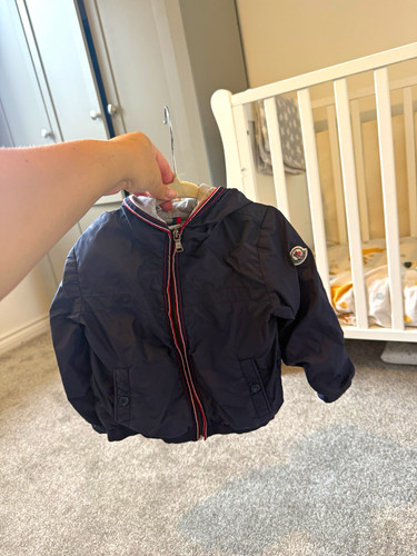 Moncler navy hooded - moncler,