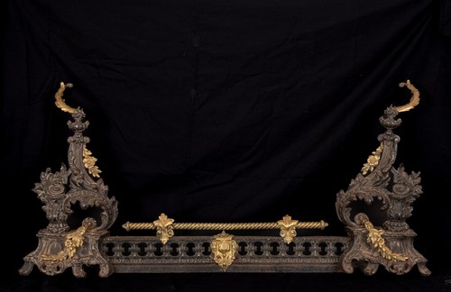 Antique cast iron gilt brass - antique,