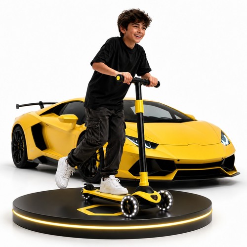 Kids wheel scooter with led - wheel,