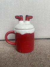 Tk Maxx Homesense Christmas Large Red Santa Mug Bottoms Up Santas Legs Lid