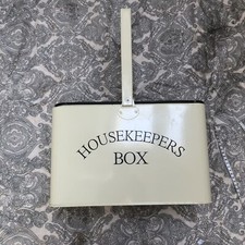 METAL HOUSEKEEPING BOX - CREAM - USED