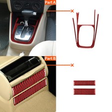 3Pcs RHD Red Carbon Fiber