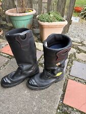MOD Surplus Leather Fire Boots also Good for Chain/Quad/site Work Size 12 UK