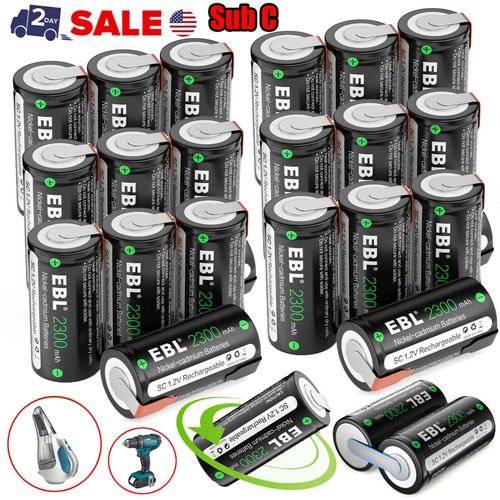 Ebl sub batteries with - c, tabs