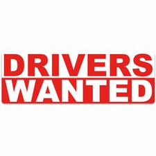 Drivers Wanted Job Business Shop Delivery Vinyl Sticker Window Decal Sign Advert