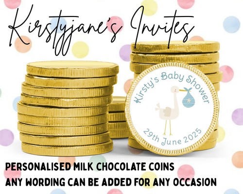 Personalised chocolate coins - chocolate,